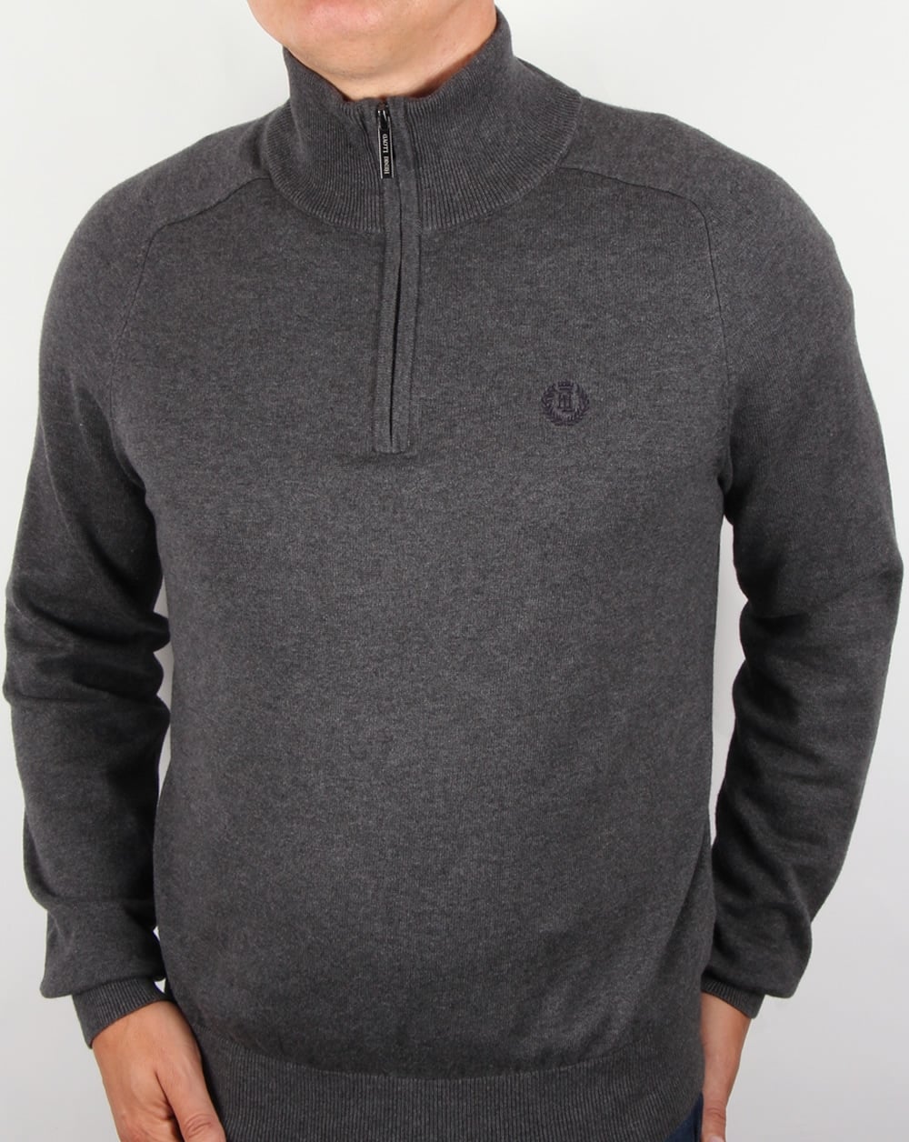 Henri Lloyd Half Zip Knit Graphite Marl