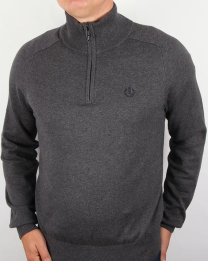 Henri Lloyd Half Zip Knit Graphite Marl