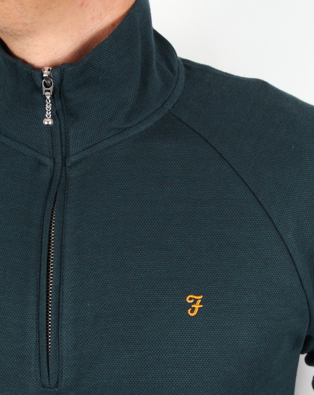 Farah QTR Zip jumper Deep Green