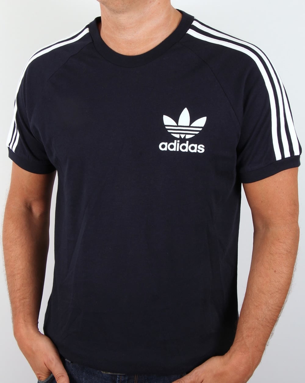 Adidas Originals Retro 3 Stripes T-shirt Navy