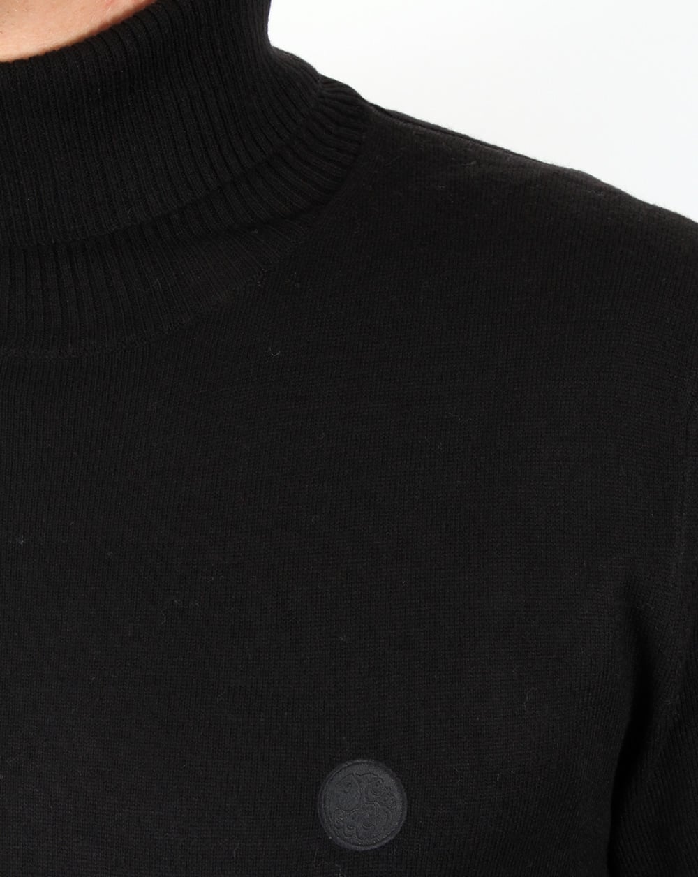 Pretty Green Harley Knitted Roll Neck Black