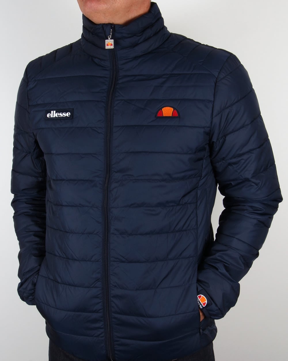 Ellesse Funnel Bubble Jacket Navy