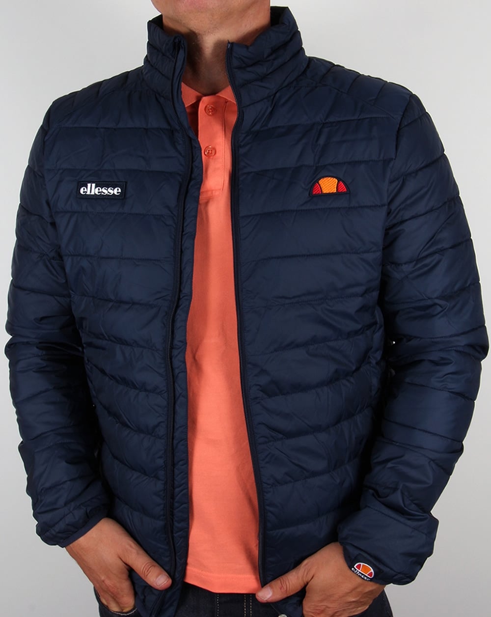 Ellesse Funnel Bubble Jacket Navy