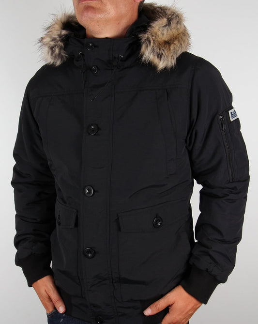 Weekend Offender Weekend Offender Fur Bomber Jacket Black