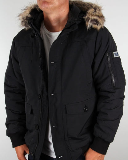 Weekend Offender Fur Bomber Jacket Black