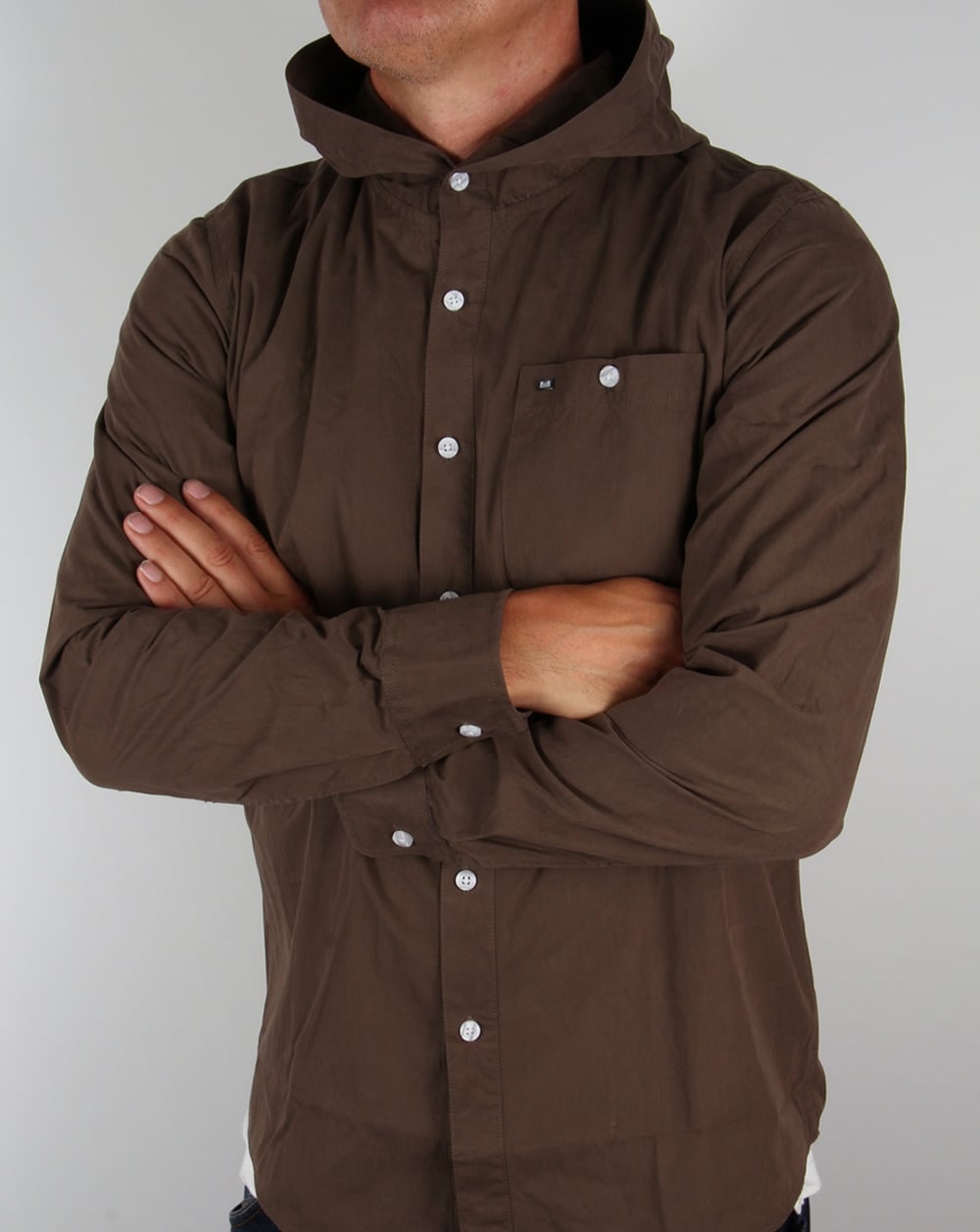 Weekend Offender Hooded Shirt Deep Olive
