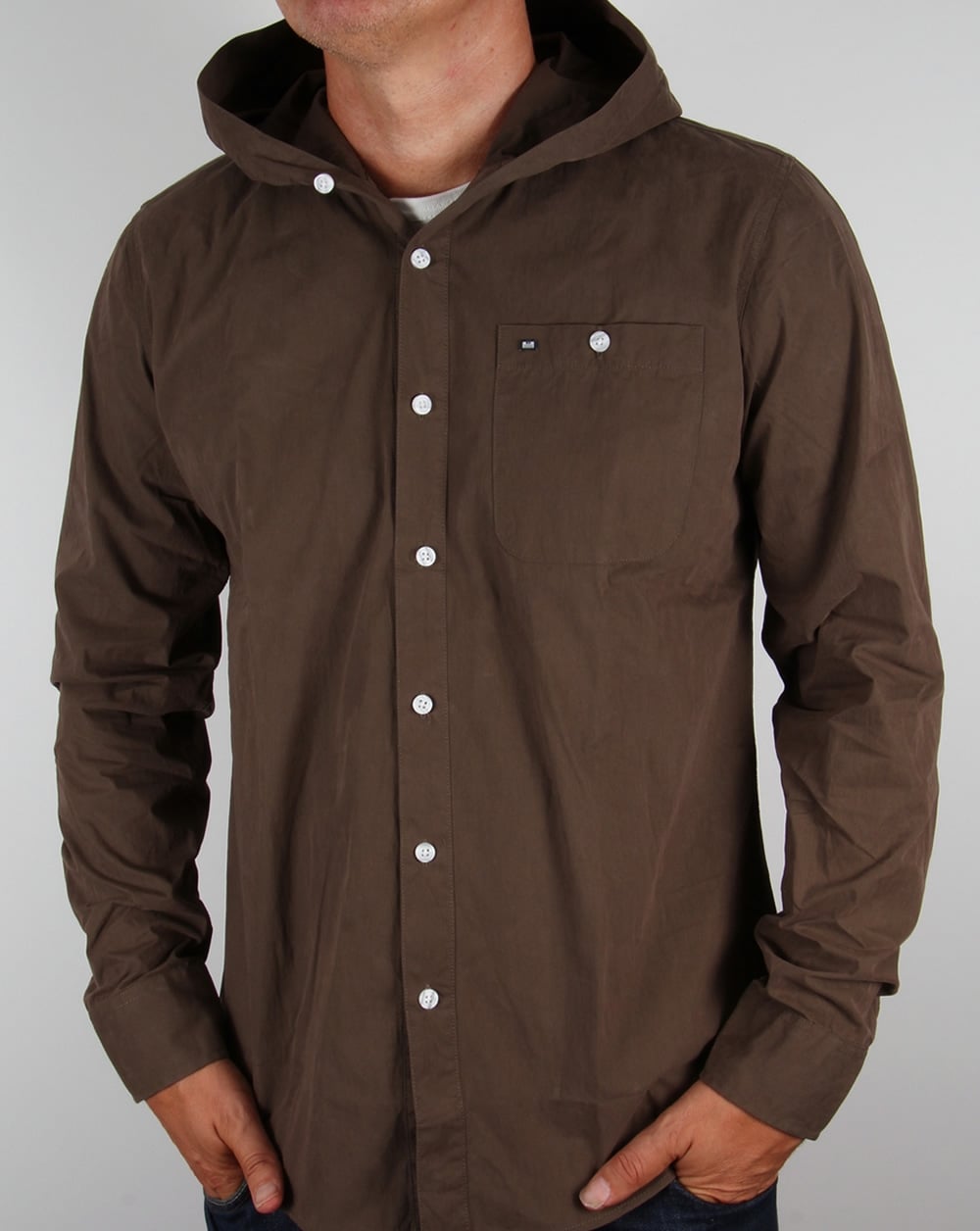 Weekend Offender Hooded Shirt Deep Olive