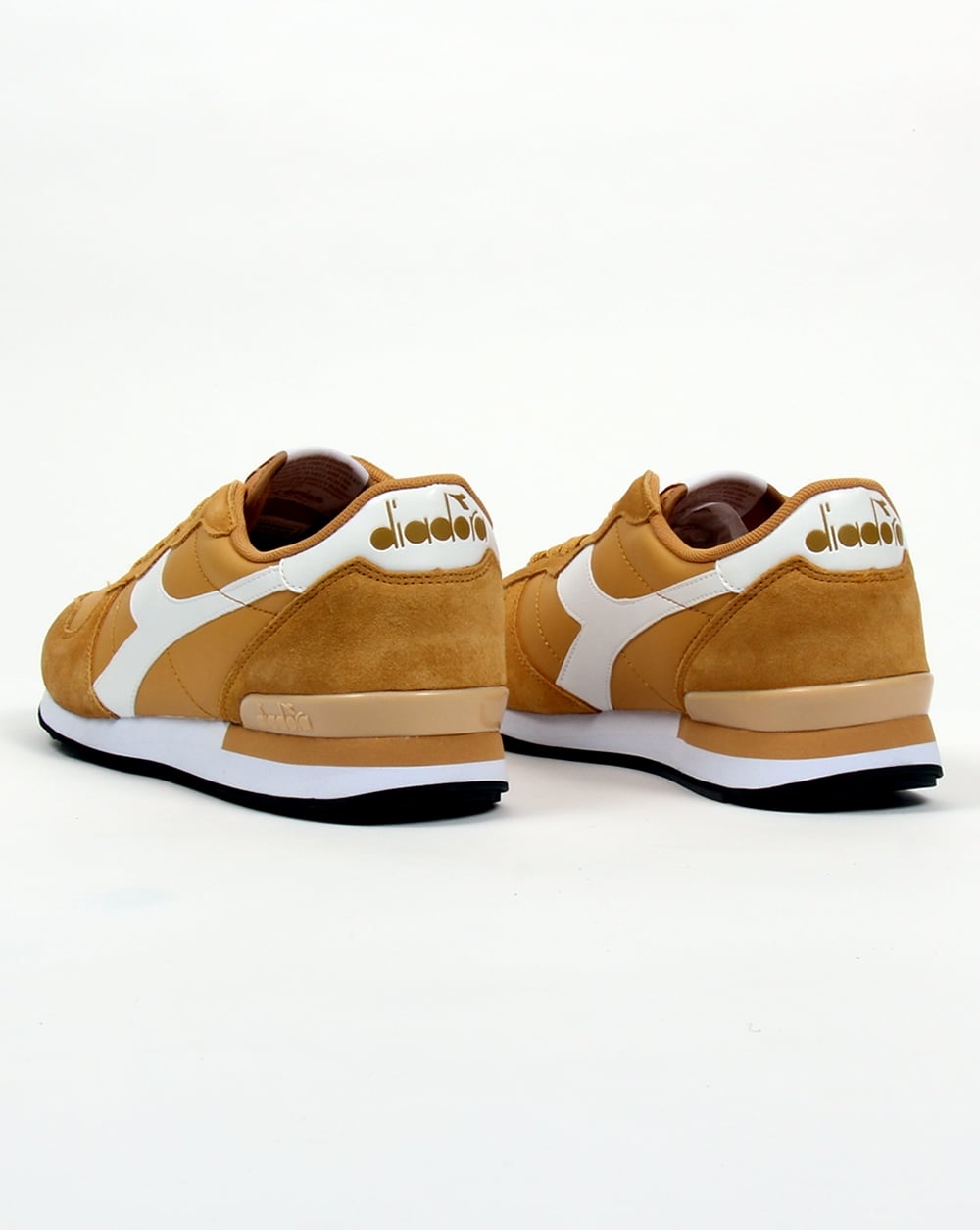 Diadora Camaro Leather Trainers Amber Gold