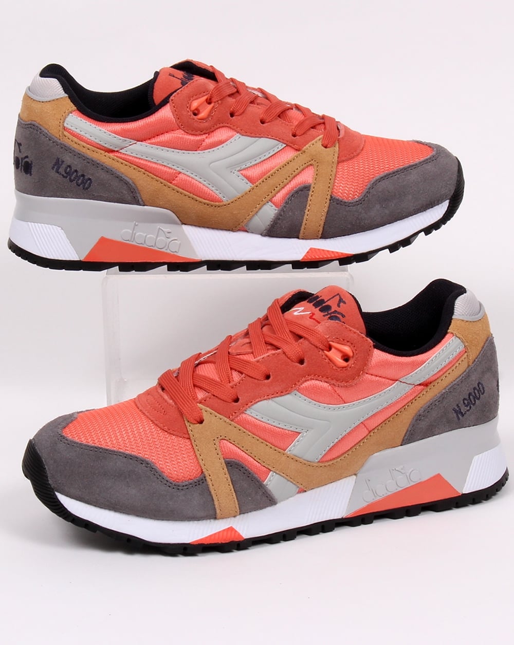 Diadora N9000 Nyl Ii Trainers Coral/grey