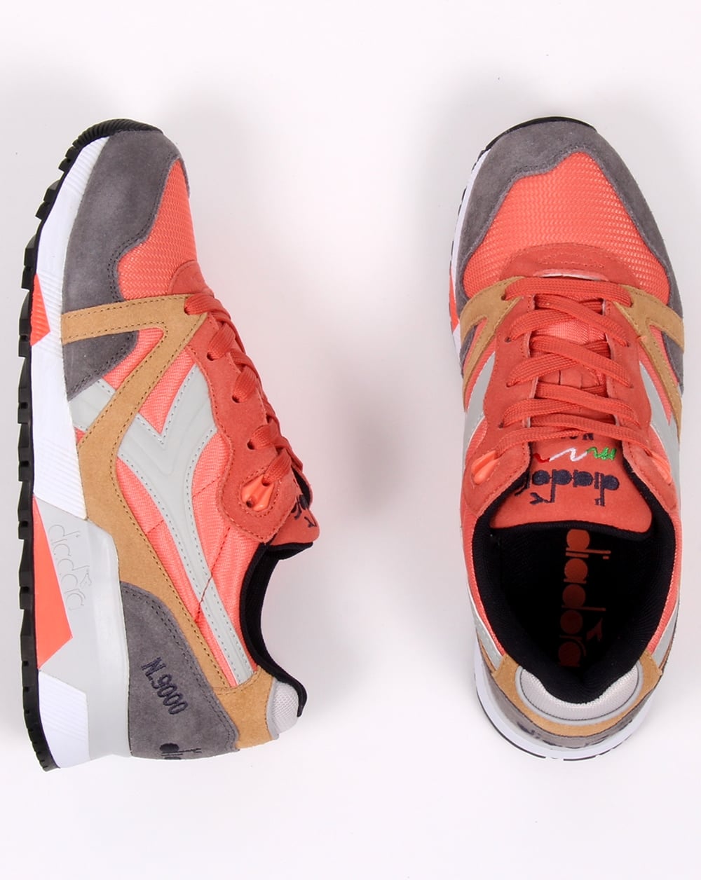 Diadora N9000 Nyl Ii Trainers Coral/grey