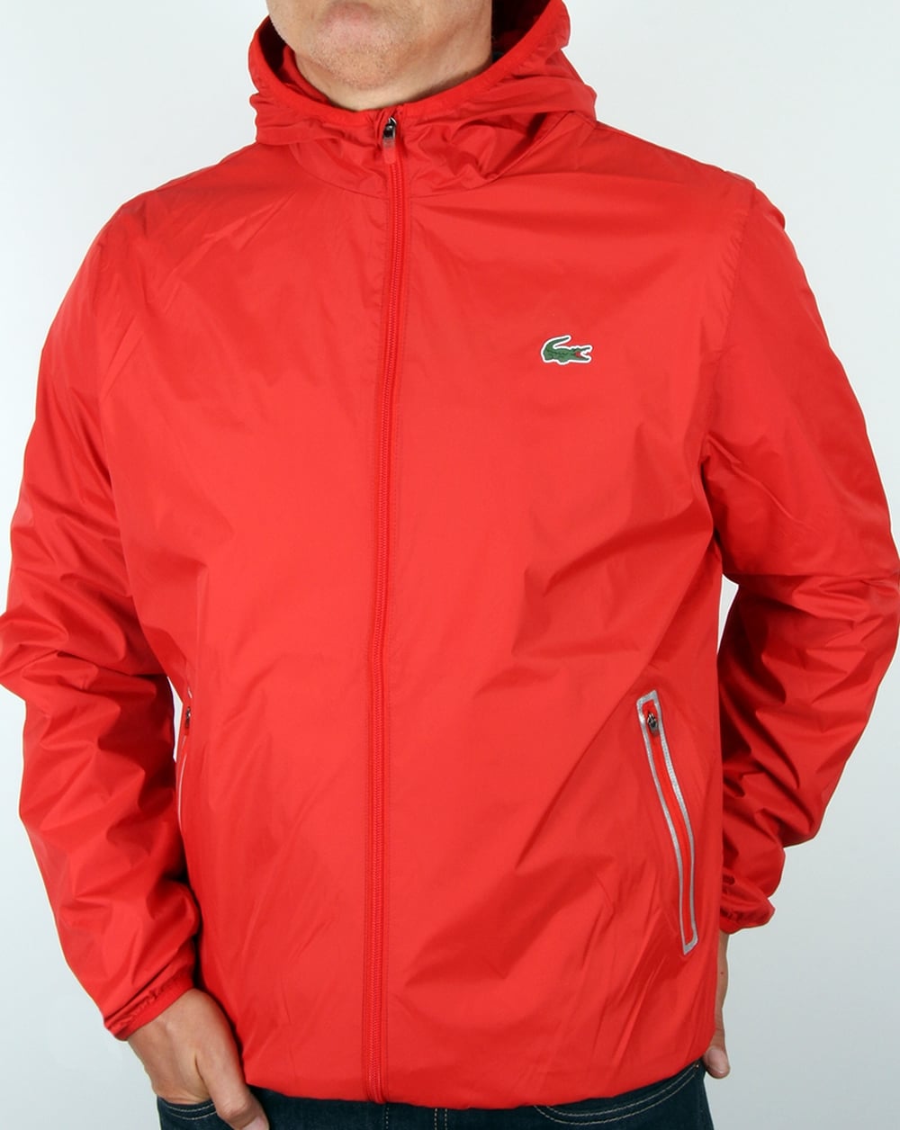 Lacoste Sport Tech Hooded Jacket Corrida Red