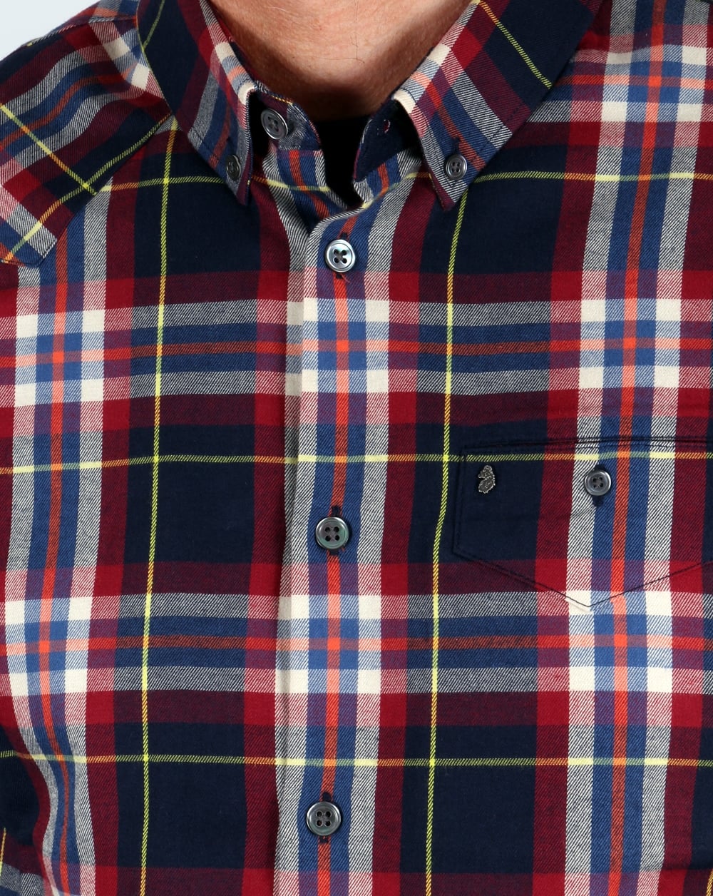 Luke Flannel check Shirt Navy