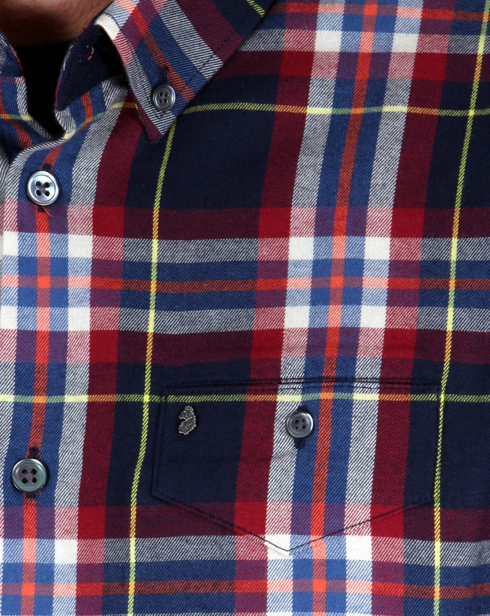 Luke Flannel check Shirt Navy