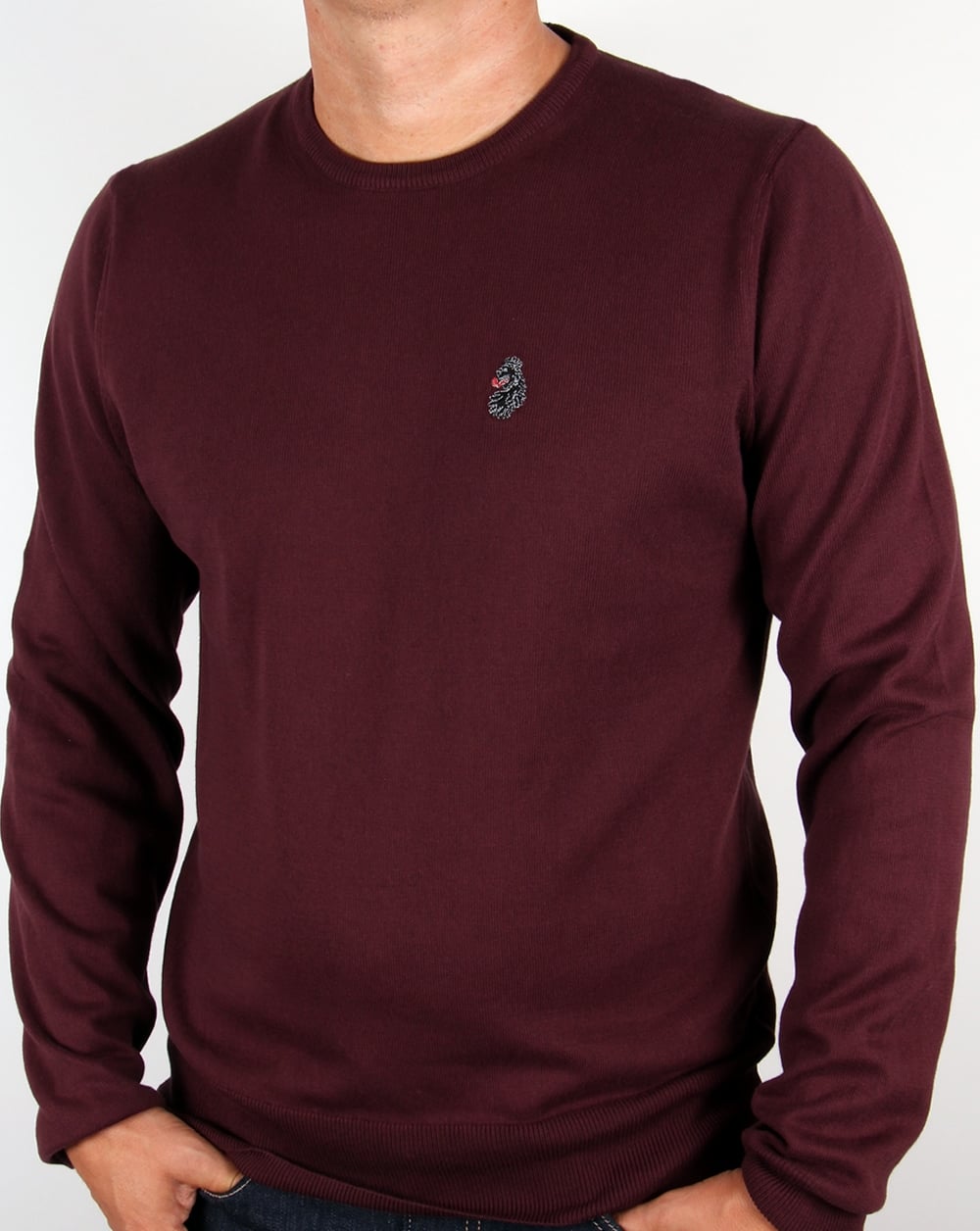 Luke Gerards Crew Neck Jumper Wine