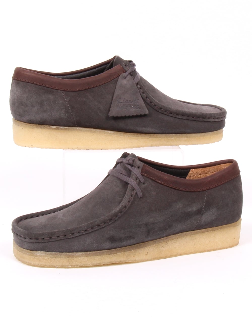 Clarks Originals Wallabee Shoes Charcoal Suede