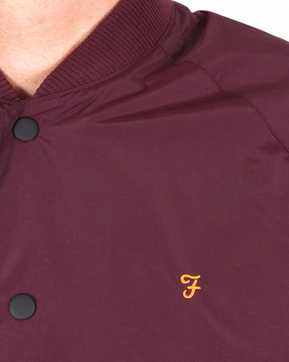 Farah Bellinger Bomber Jacket Bordeaux