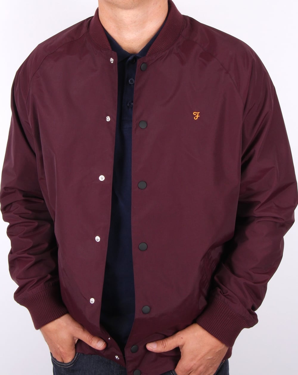 Farah Bellinger Bomber Jacket Bordeaux