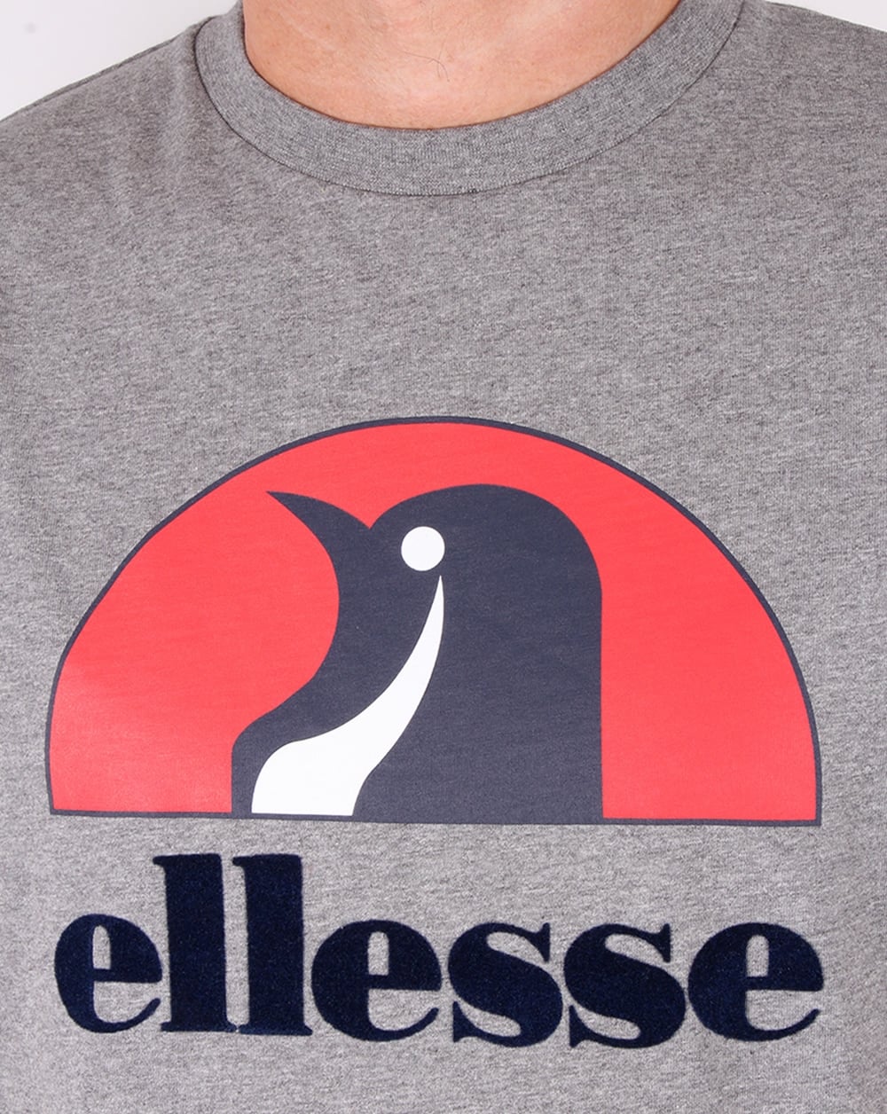Ellesse Penguin Logo T-shirt Charcoal Marl