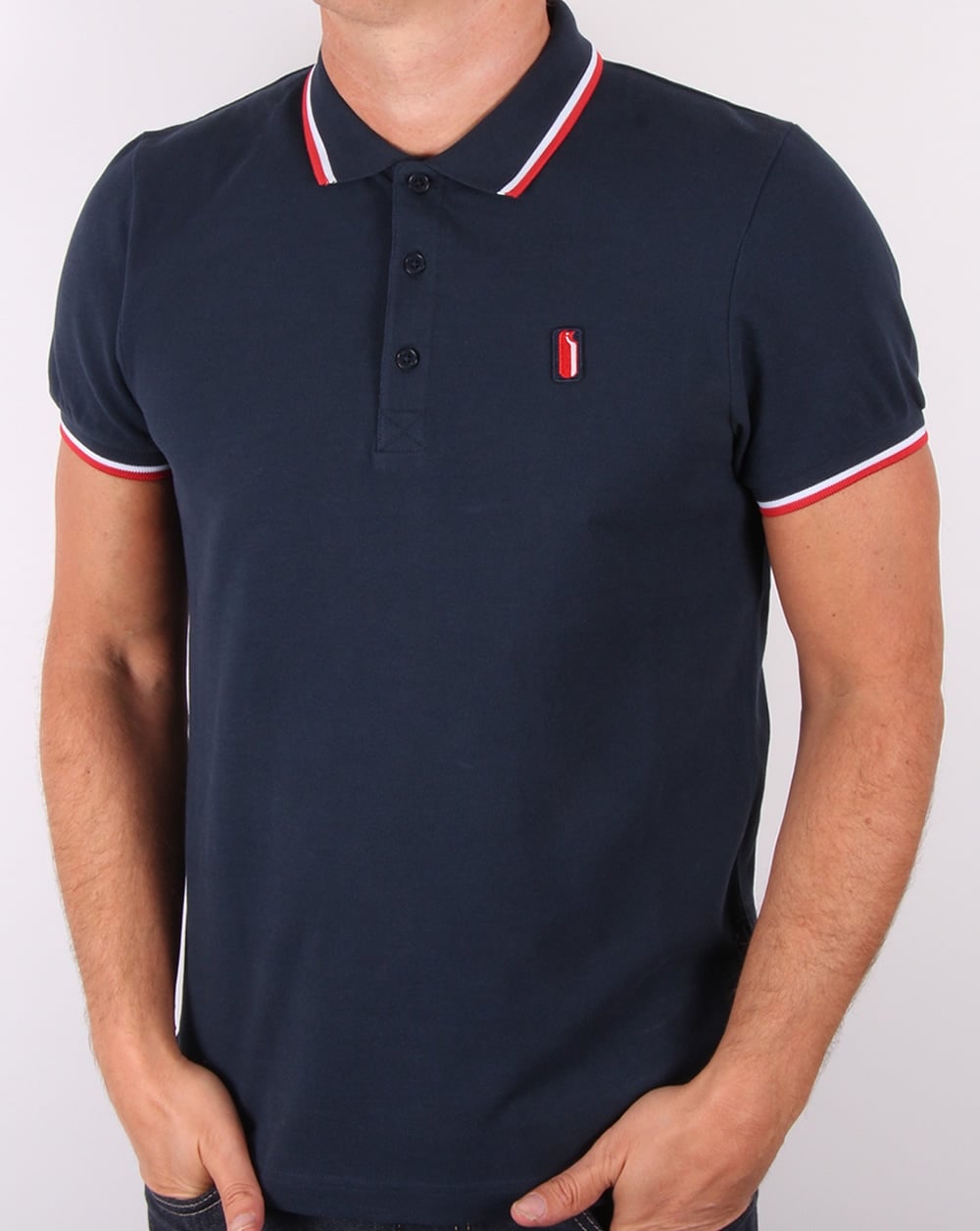 Ellesse Penguin Avalanche Tipped Polo Shirt Navy