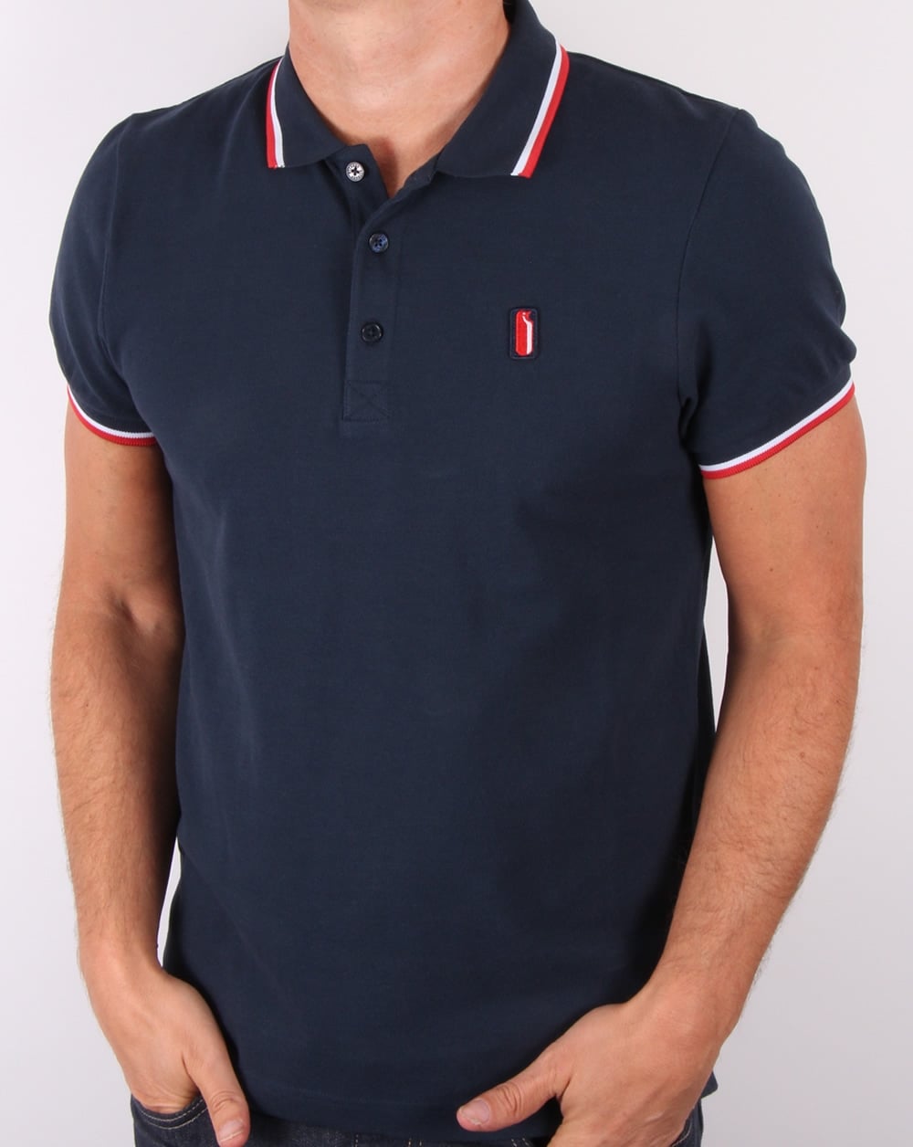 Ellesse Penguin Avalanche Tipped Polo Shirt Navy