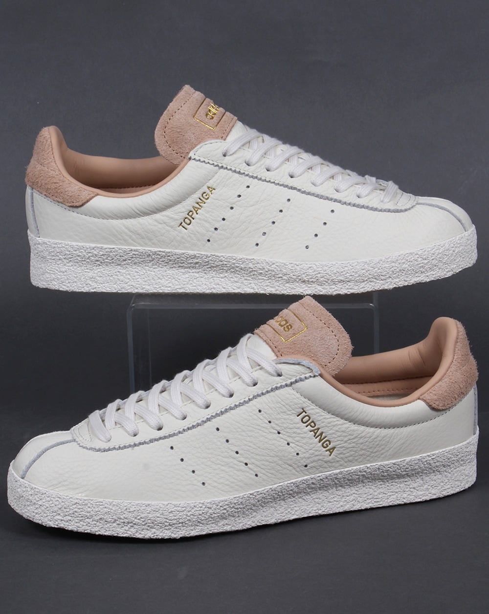 Adidas Topanga Leather Trainers Off White/Clean