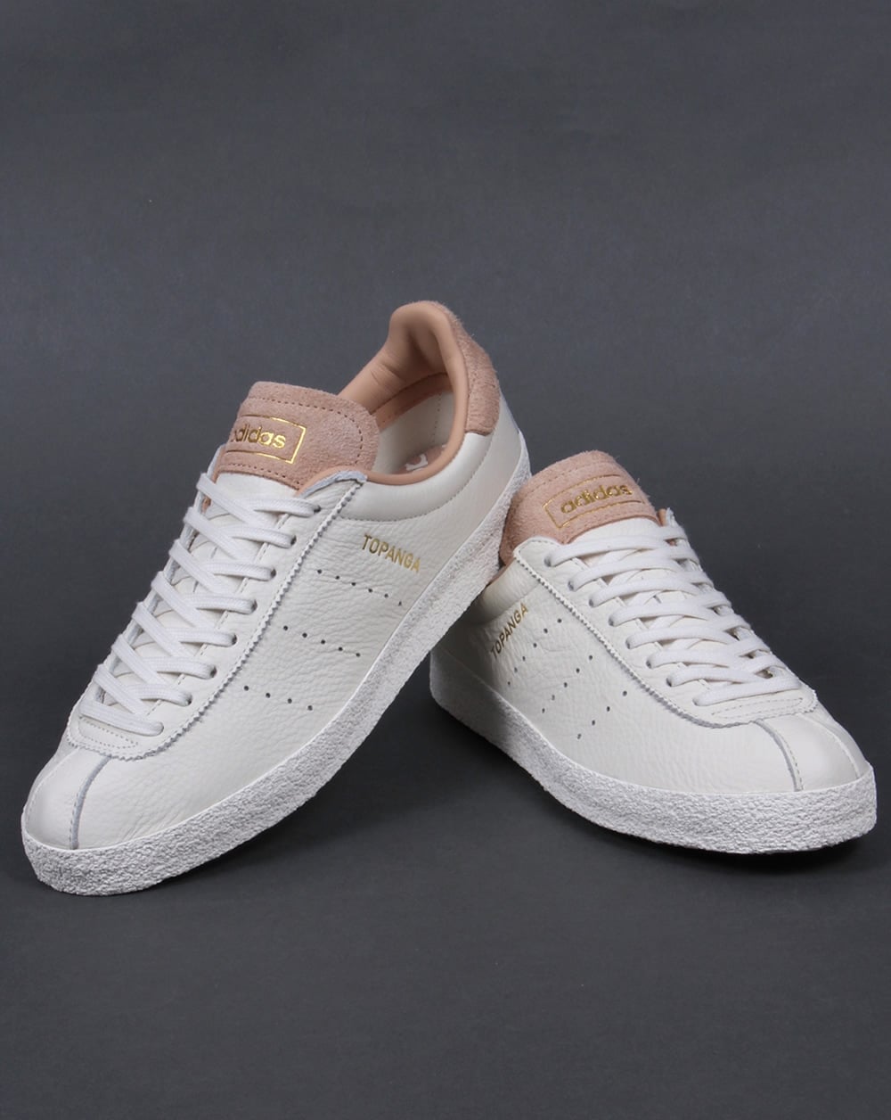 Adidas Topanga Leather Trainers Off White/Clean