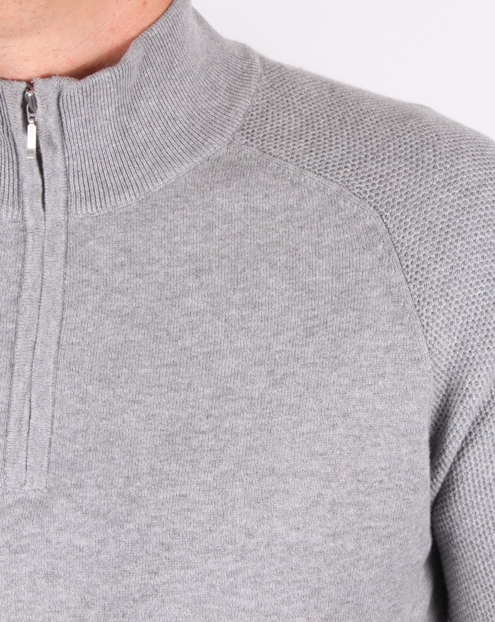 Ellesse Italia Qtr Zip Silver Grey