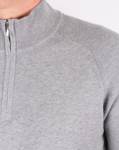 Ellesse Italia Qtr Zip Silver Grey