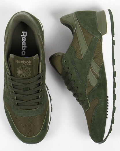 Reebok Classic Leather Clip Trainers Moss Green