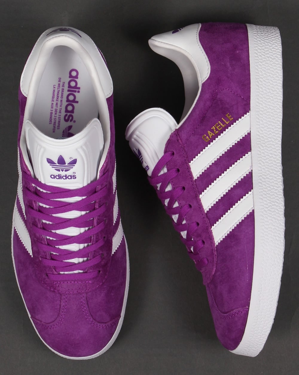 Adidas Gazelle Trainers Purple/White