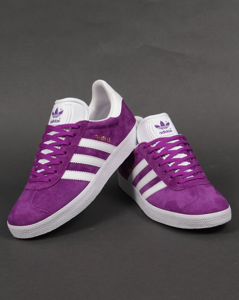 Adidas Gazelle Trainers Purple/White