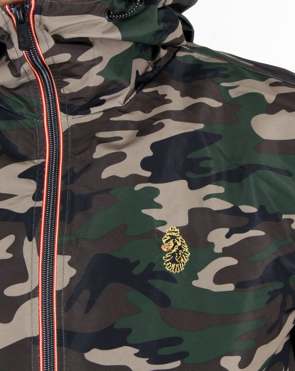 Luke Raleigh Hooded Jacket Olive Camo