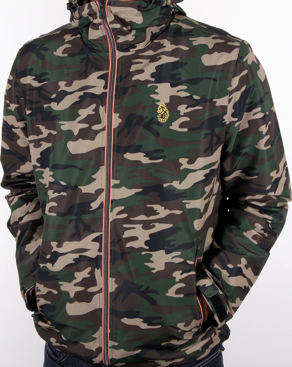 Luke Raleigh Hooded Jacket Olive Camo