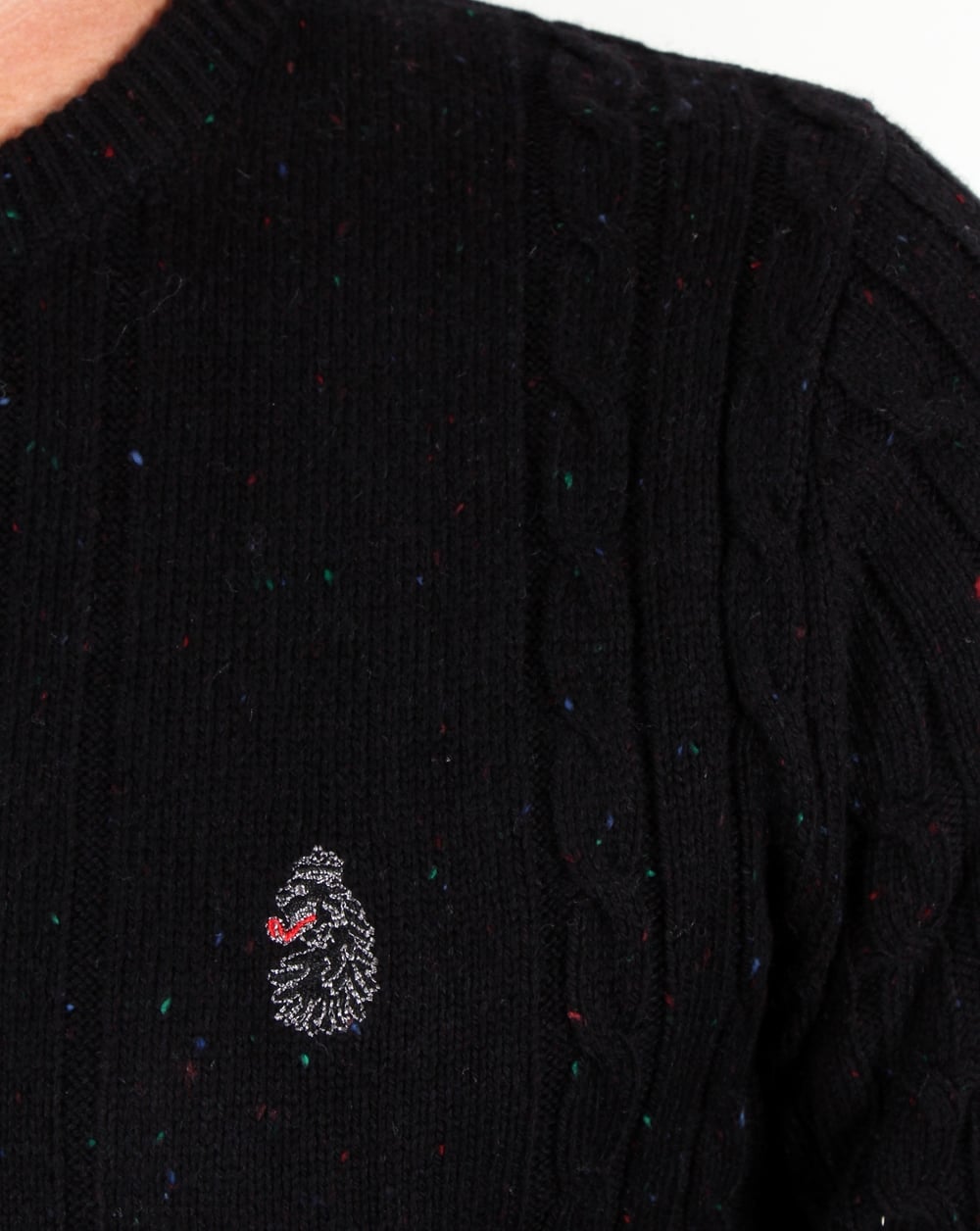 Luke Horton Cable Knit Jumper Black
