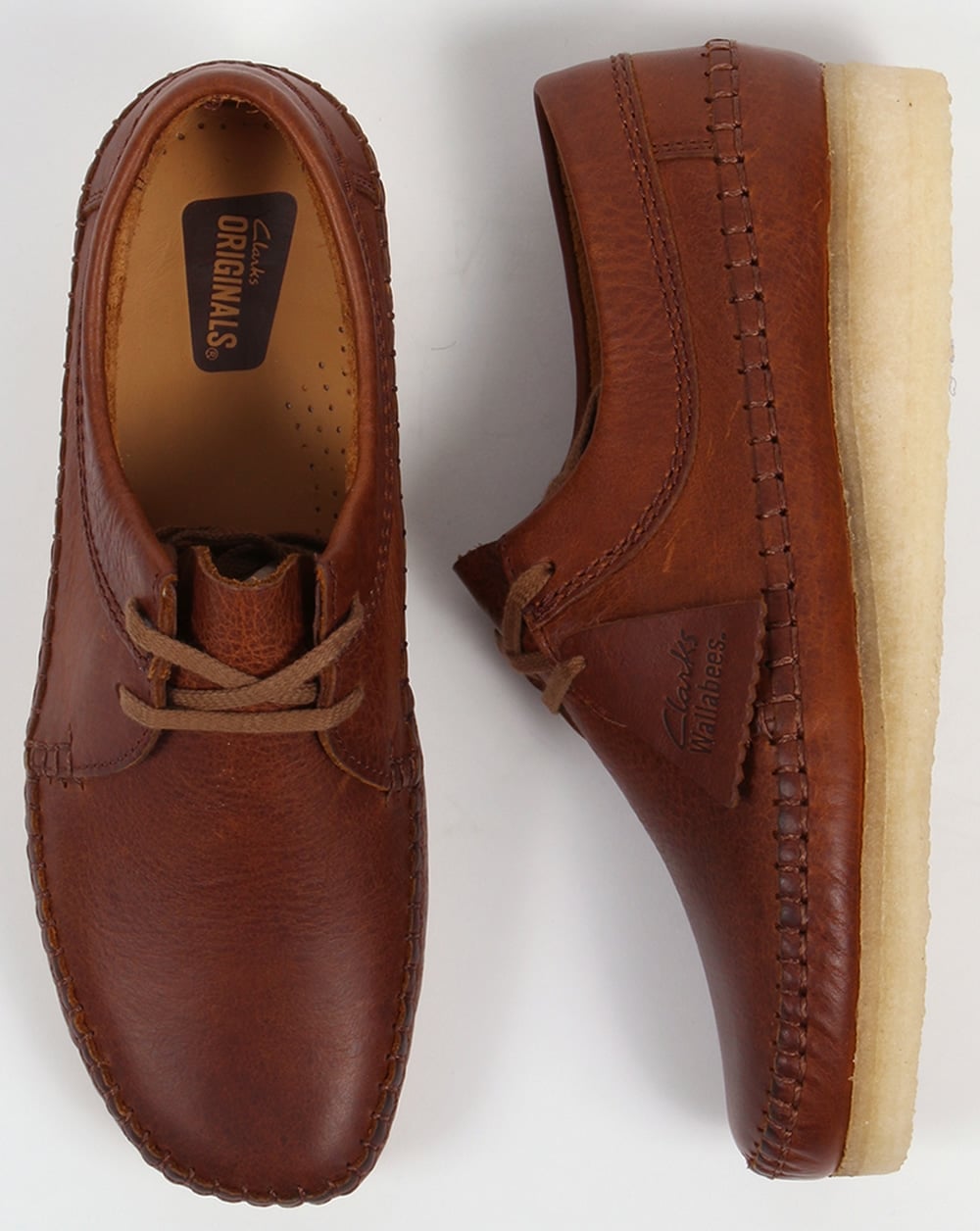 Clarks Originals Weaver Shoes Tan Leather
