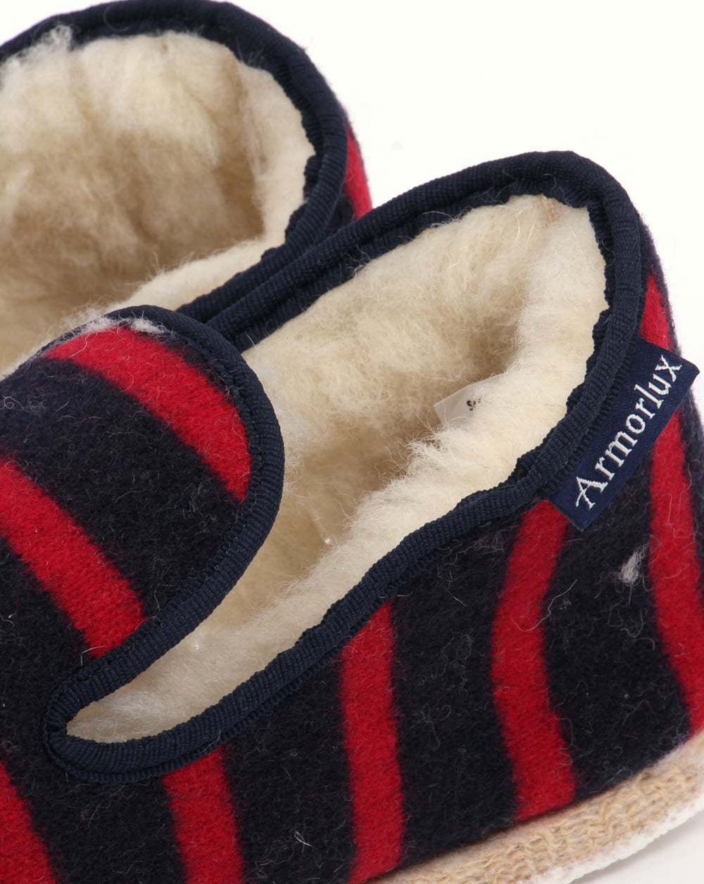 Armor-lux Wool Slippers Navy/red