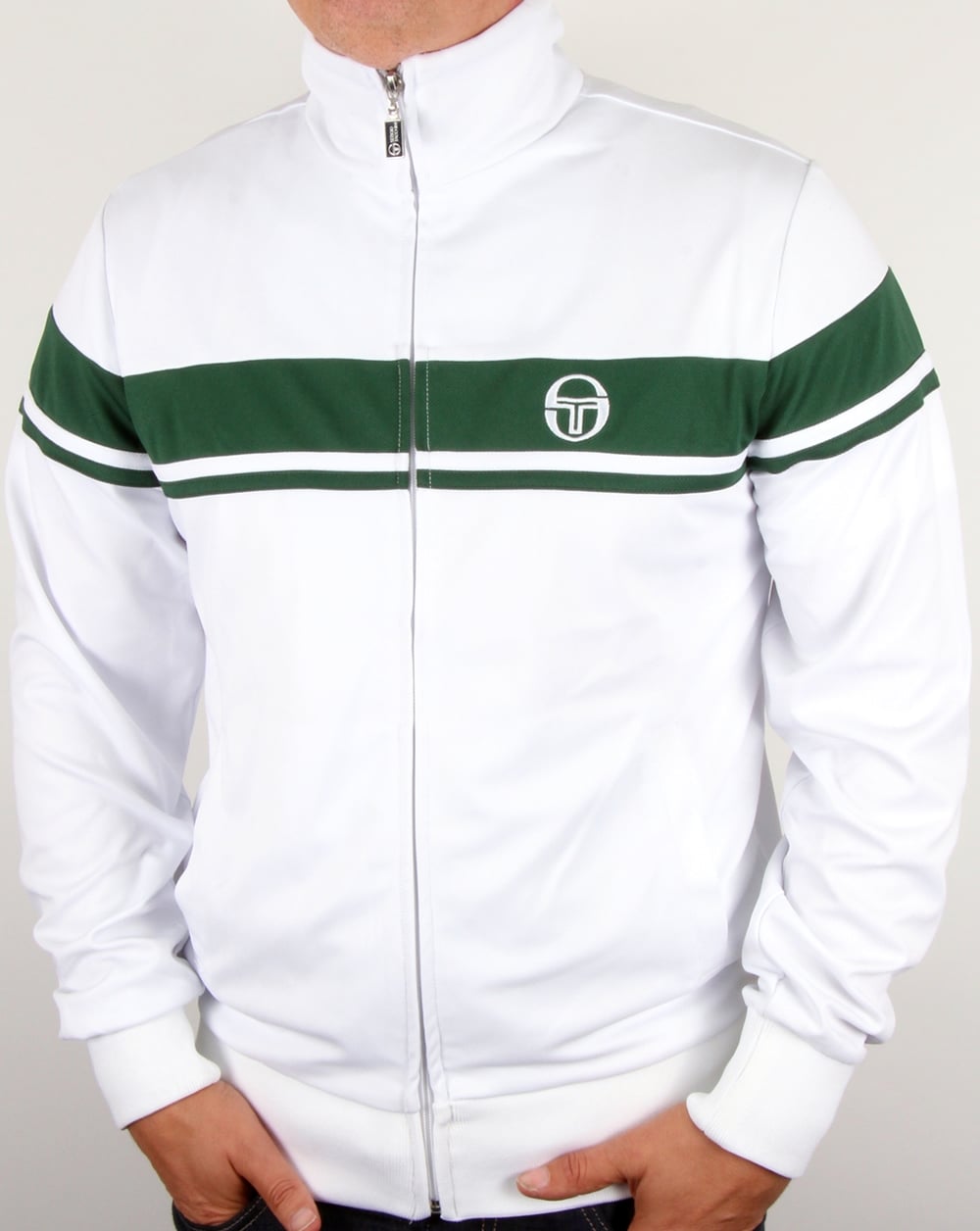 Sergio Tacchini Masters II Track Top White/Green