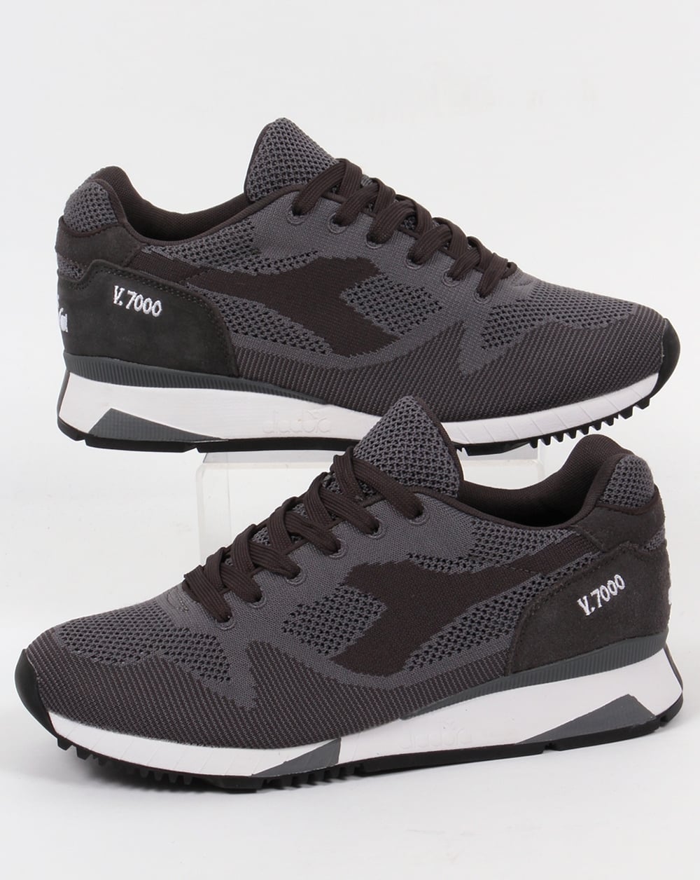 Diadora V7000 Weave Trainers Steel Grey
