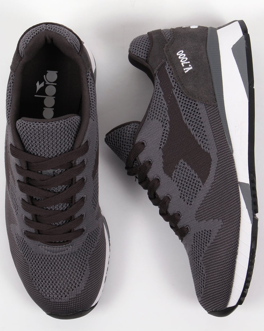 Diadora V7000 Weave Trainers Steel Grey