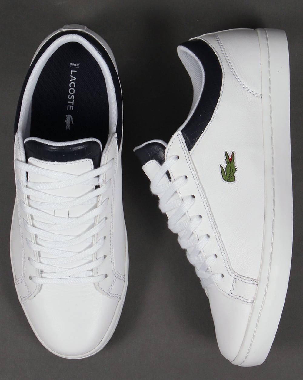 Lacoste Straightset Trainers White/Navy