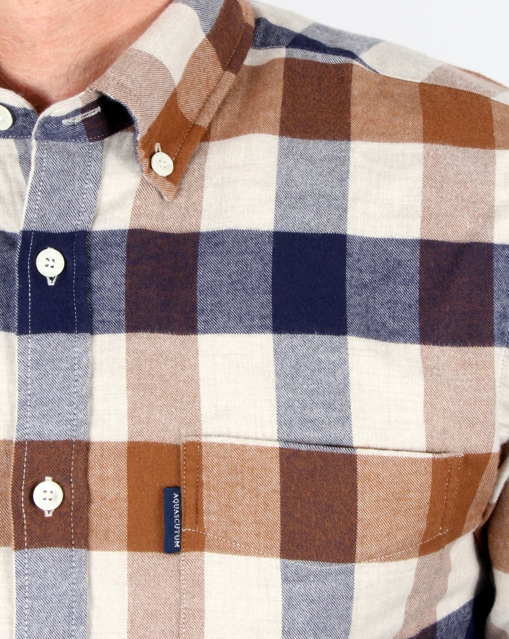 Aquascutum Marcus Check Shirt Vicuna