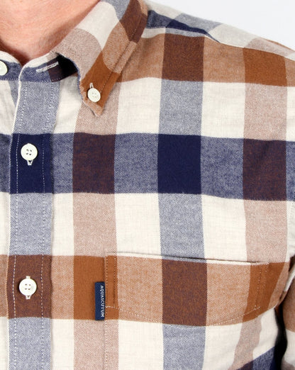 Aquascutum Marcus Check Shirt Vicuna