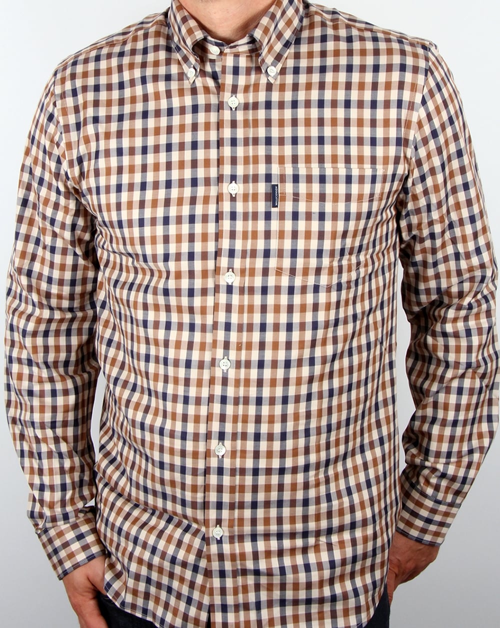 Aquascutum Emsworth Check Shirt Vicuna