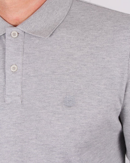 Aquascutum Hilton Long Sleeve Polo Shirt Grey