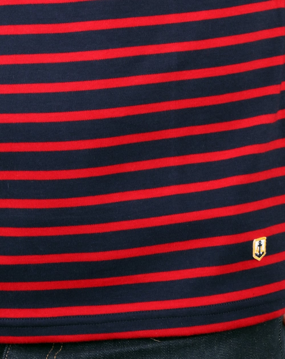 Armor-lux Classic Ls Breton T-shirt Navy/dark Red