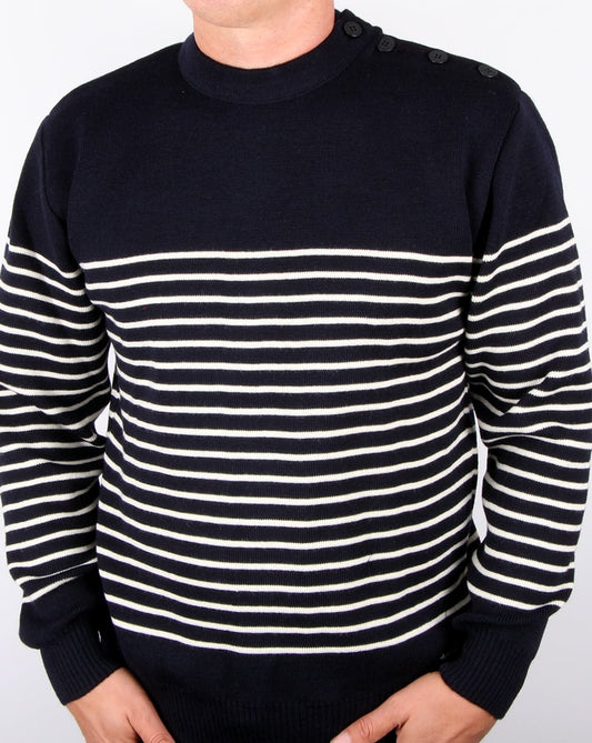80scasualclassics Armor-lux Dumet Striped Sailor Jumper Rich Navy/nature