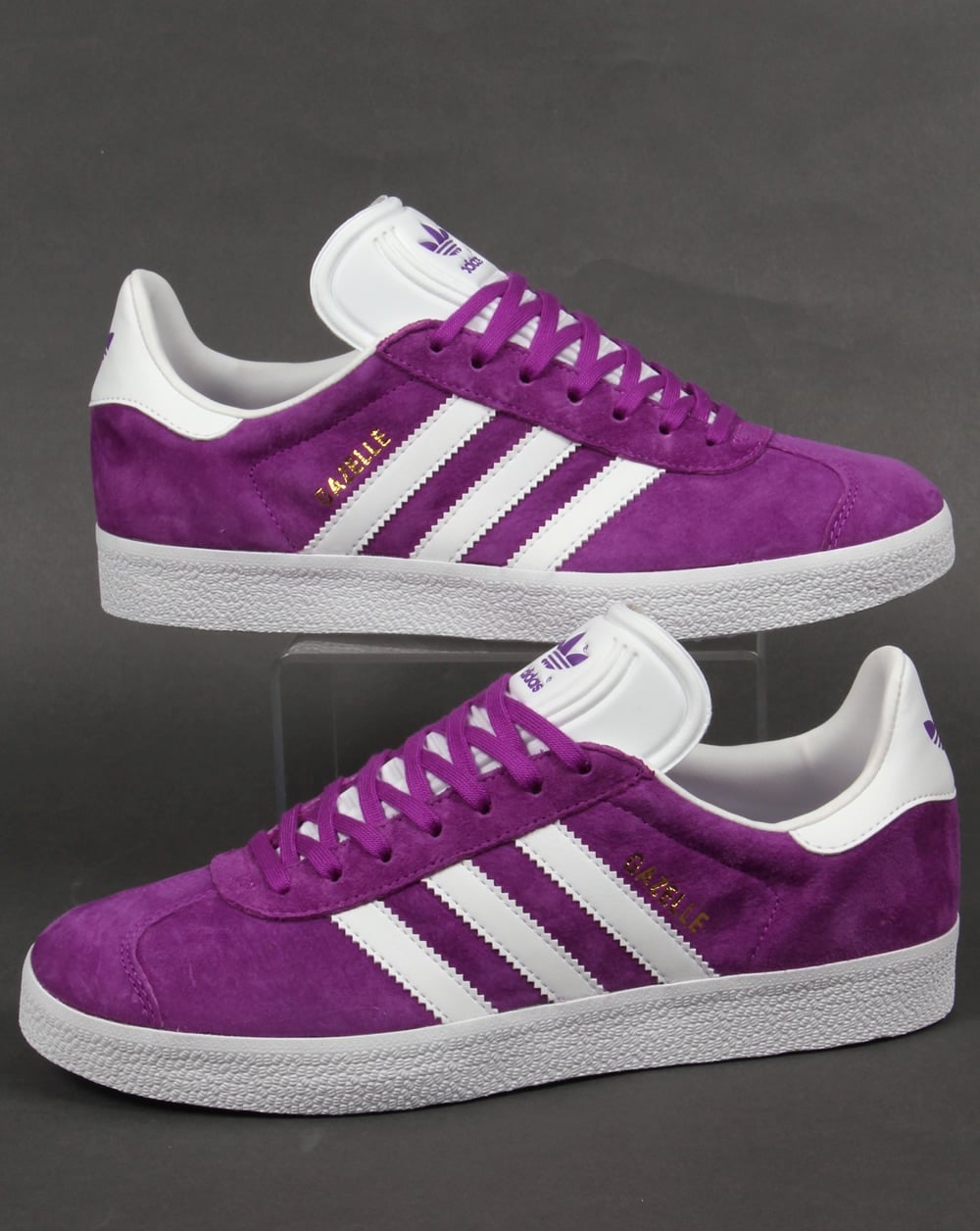 Adidas Gazelle Trainers Purple/White