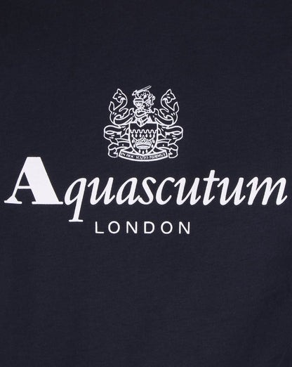 Aquascutum Long Sleeve T-shirt Navy