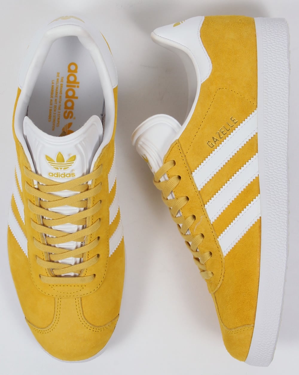 Adidas Gazelle Trainers Yellow/White