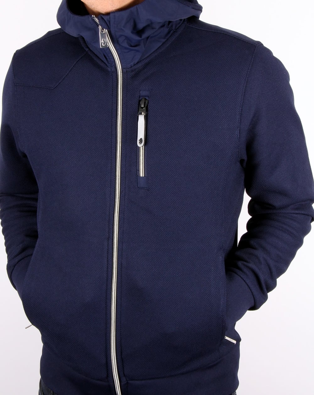 Luke Solid Ground Hoodie Navy